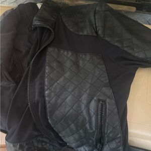 BKE Black Quilted Bomber Jacket